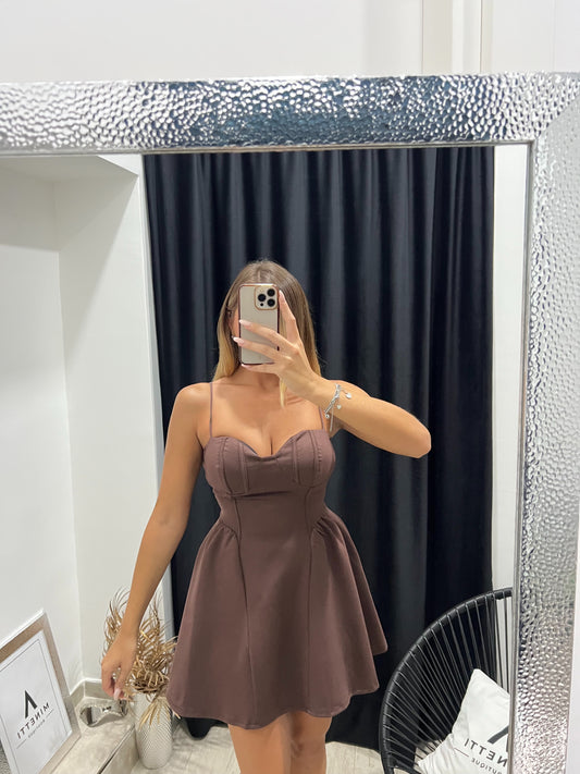 Sofia dress brown
